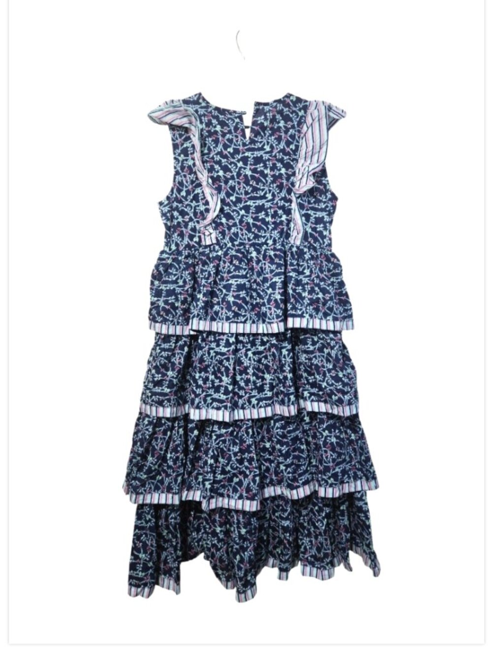 Simply Southern Hayley Bow Print Tiered Maxi Dress Ruffle Trim - Picture 6 of 13